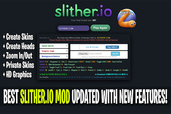 slitherio mods 2019