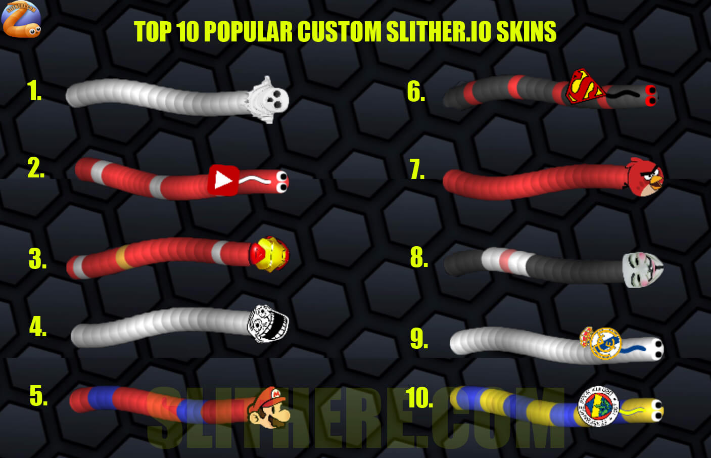 Slither.io Nickname List  Slither.io Skins, Hacks, Mods, Unblocked