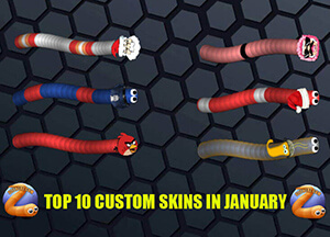 Top 10 Slither.io Skins January 2017