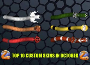 Top 10 Slither.io Skins in October